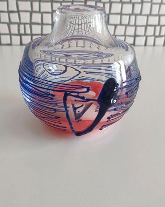 Vaso in vetro artistico anni '70 di Moser