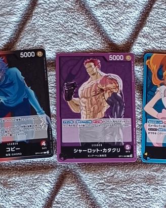 Lotto 5 carte One Piece OP-11 giapponesi