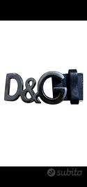 Cintura di pelle nera Dolce e Gabbana