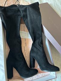 Stivali sopra ginocchio camoscio nero misura 37