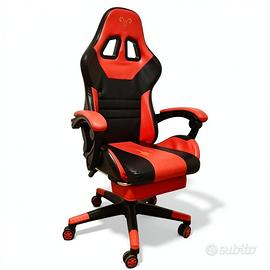 Sedia Gaming Nera e Rossa – Poltrona PC