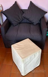 Poltrona con puff