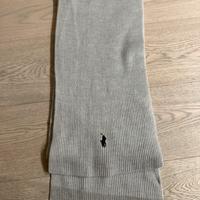 Sciarpa Polo Ralph Lauren a coste grigio chiaro 2m