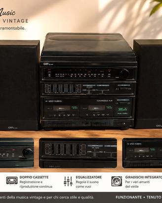 Stereo Vintage CAT by Music completo di Giradischi