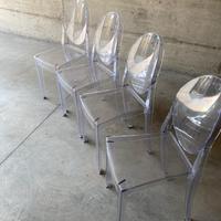 Set 4 sedie trasparenti