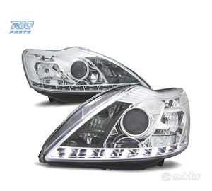 FARI FORD FOCUS 08-10 LUCE DIURNA FONDO CROMATO