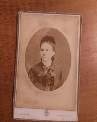Antica foto di donna francese - fine 1800'