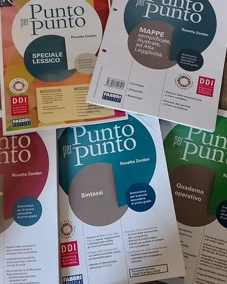 6 libri scolastici Punto per Punto italiano Gramma