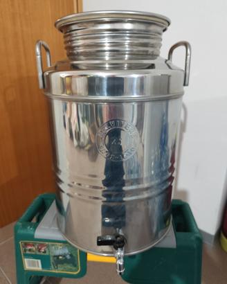 Contenitore acciaio per olio d'oliva da 25 litri 