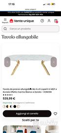 Tavolo MDF effetto marmo