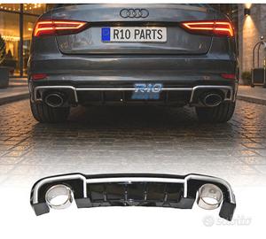DIFFUSORE AUDI A3 SEDAN SLINE 17-20 LOOK RS3 + TER