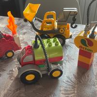 3 mezzi di trasporto e pompa brnzina lego duplo