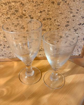 Set 18 Bicchieri Calice Acqua Vino Vetro Tavola