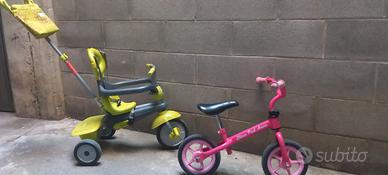 🚲 Triciclo + Bicicletta senza pedali per bambini 