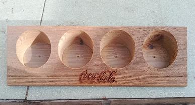 Porta bicchieri in legno CocaCola