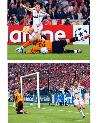 2 fotografie Milan i  2 goal di Inzaghi 🏆2007