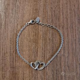 Bracciale cuori intrecciati argento Mabina