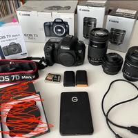 Canon 7D mkII + obiettivi + accessori