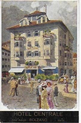 Hotel Centrale Bolzano cartolina