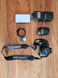 Canon eos 400d  con accessori