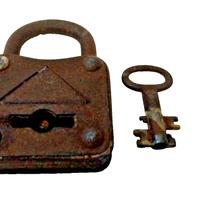 ANTICO LUCCHETTO IN FERRO FUNZIONANTE