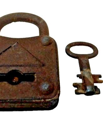 ANTICO LUCCHETTO IN FERRO FUNZIONANTE