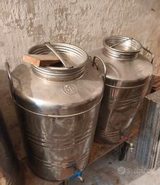 Bidoni in inox per olio 100 Litri