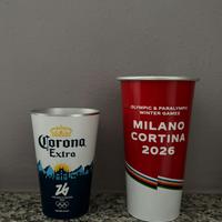 Bicchieri cocacola&corona Olimpaidi Milano-Cortina
