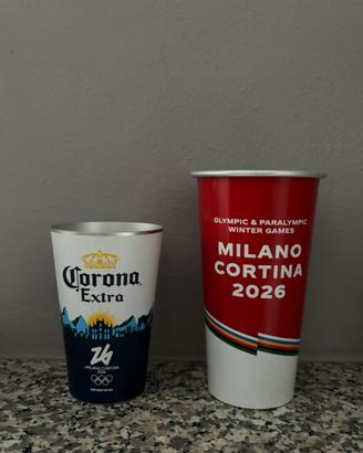 Bicchieri cocacola&corona Olimpaidi Milano-Cortina