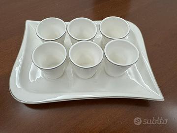 6 bicchierini di porcellana
