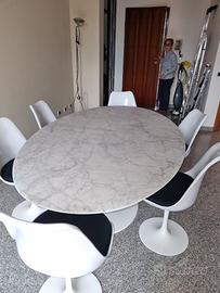 Tavolo Saarinen ovale cm.180x110 mar Carrara