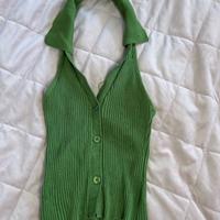 maglietta verde ZARA