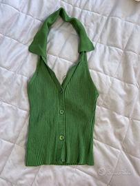 maglietta verde ZARA