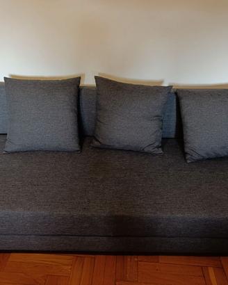 Divano letto IKEA grigio con contenitore