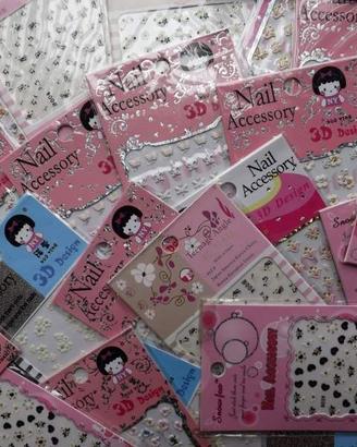 NAIL ART 20 BUSTE lotto DECORAZIONI per unghie 3d