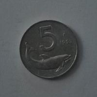 Moneta 5 lire italiana del 1953
