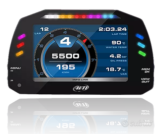 AIM MXS 1.2 digital display 5" dash logger