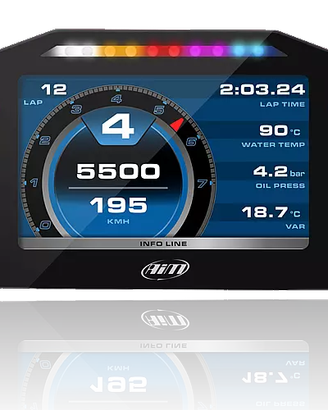 AIM MXS 1.2 digital display 5" dash logger