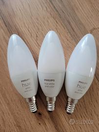 3 lampadine philips hue E14 White and color 