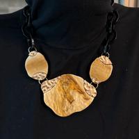 Collana madreperla/avorio con dettagli argento