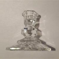 Candelabro esagonale da tavolo in vetro lavorato