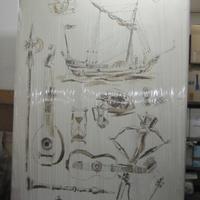 Pannello dipinto grisaille quadro giulio da milano