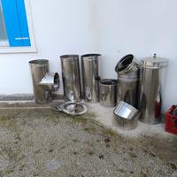 Canna fumaria monoparete tubo inox diametro 400