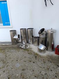 Canna fumaria monoparete tubo inox diametro 400