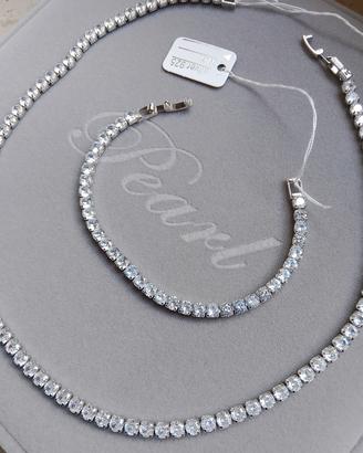 collana più bracciale tennis