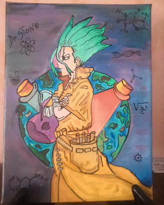quadretto su tela Dr stone 