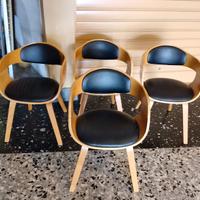 sedie legno e pelle kare design