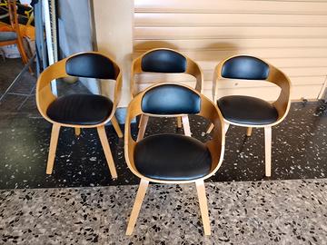 sedie legno e pelle kare design