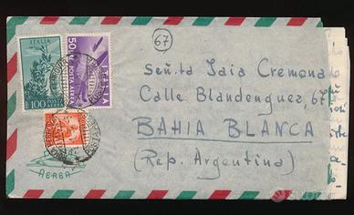 1950 ITALIA POSTA AEREA DEMOCRATICA LIRE 100 + 50