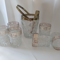 Set di bicchieri da whisky con cestello